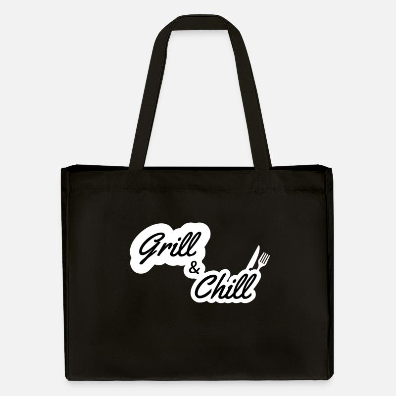 griller et refroidir | Griller | Été | amusement - Cabas recyclé Stanley/Stella - noir