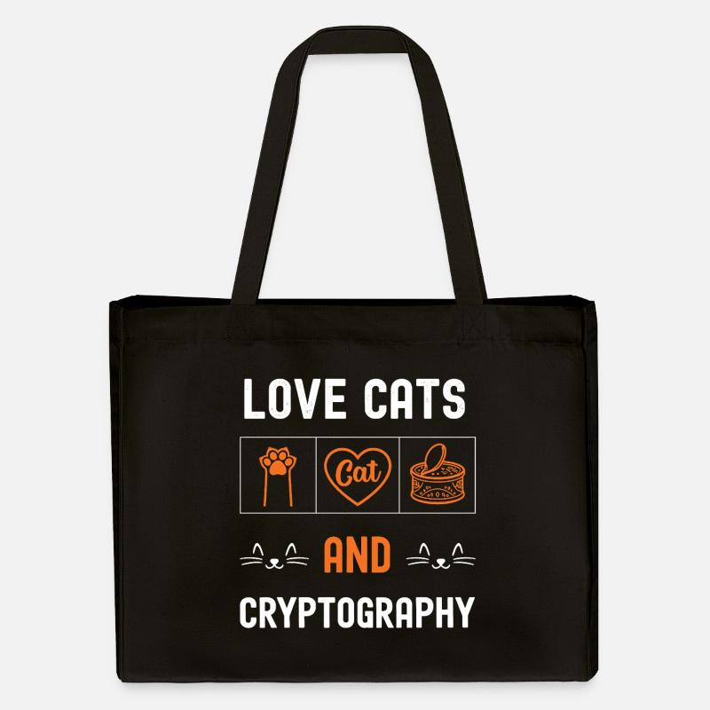 Chats et cryptographie - Cabas recyclé Stanley/Stella - noir