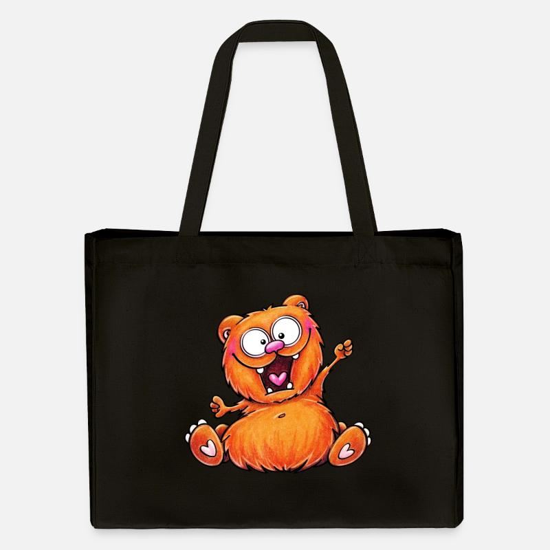 funny bear - Stanley/Stella recycelter Shopping Bag - Schwarz