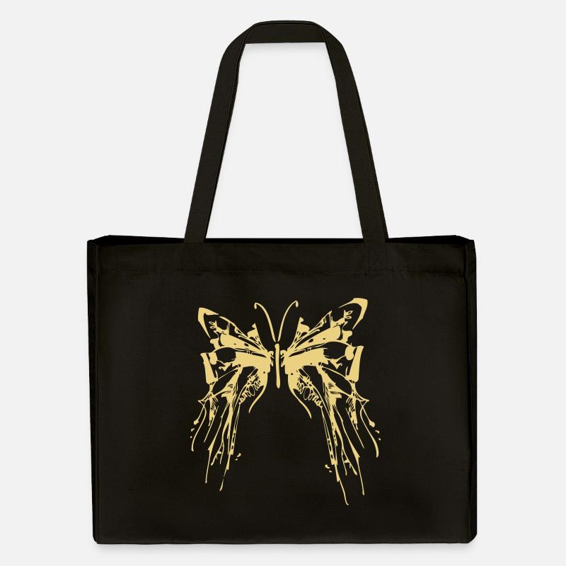 Schmetterling Butterfly - Stanley/Stella recycelter Shopping Bag - Schwarz