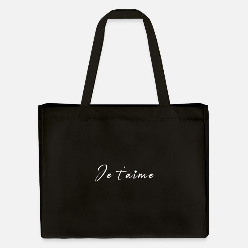 Je t'aime Script Romance - Stanley/Stella Recycled Shopping Bag - black