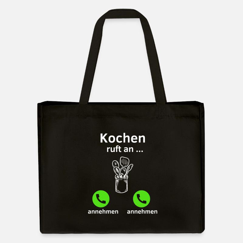 Kochen ruft an - annehmen oder annehmen? - Stanley/Stella recycelter Shopping Bag - Schwarz