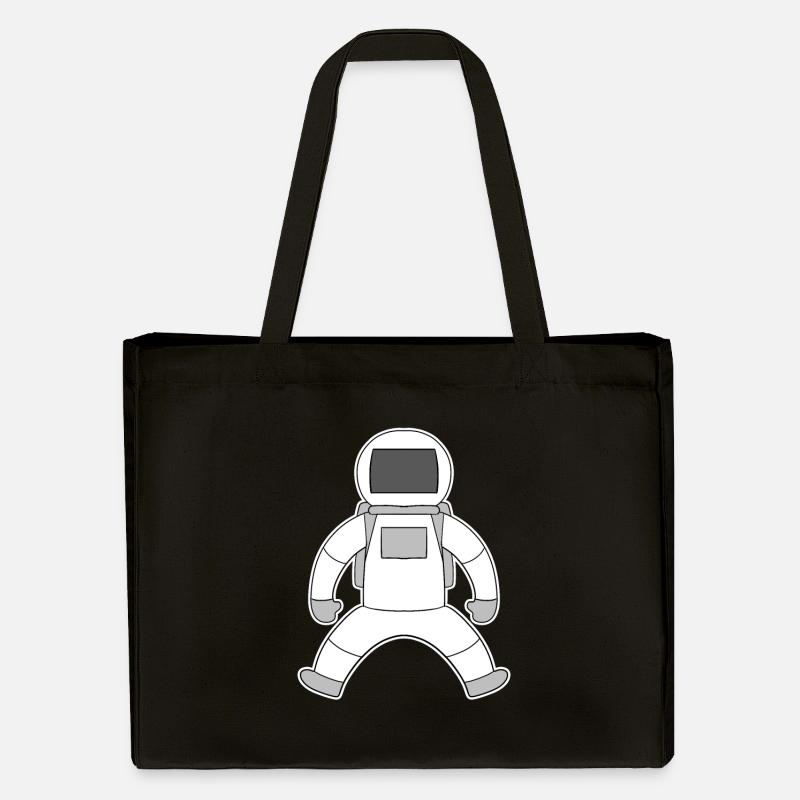 Motif astronaute - Cabas recyclé Stanley/Stella - noir