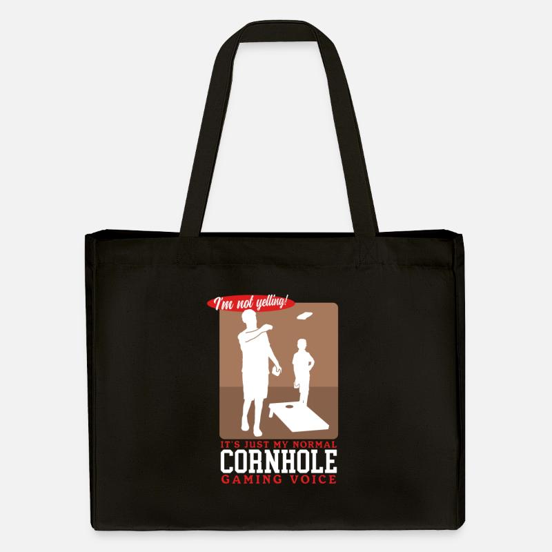 Cornhole Player | Blind Hole Bean Bag Gift - Stanley/Stella Recycled Shopping Bag - black