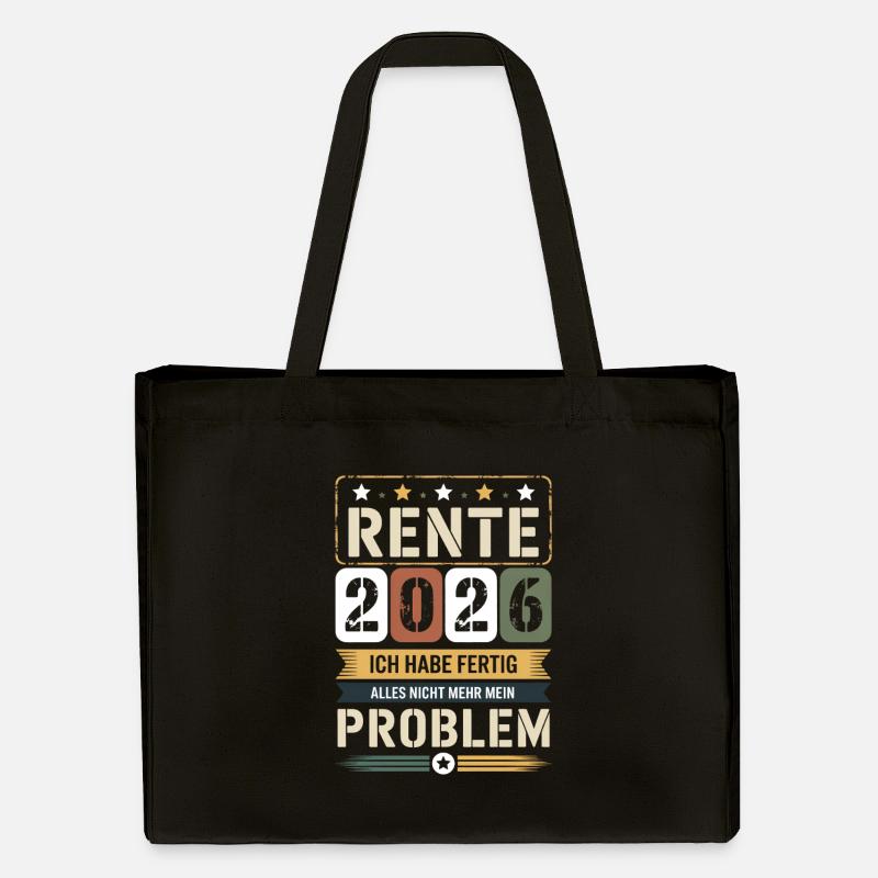 Pension 2026 I'm done - Stanley/Stella Recycled Shopping Bag - black