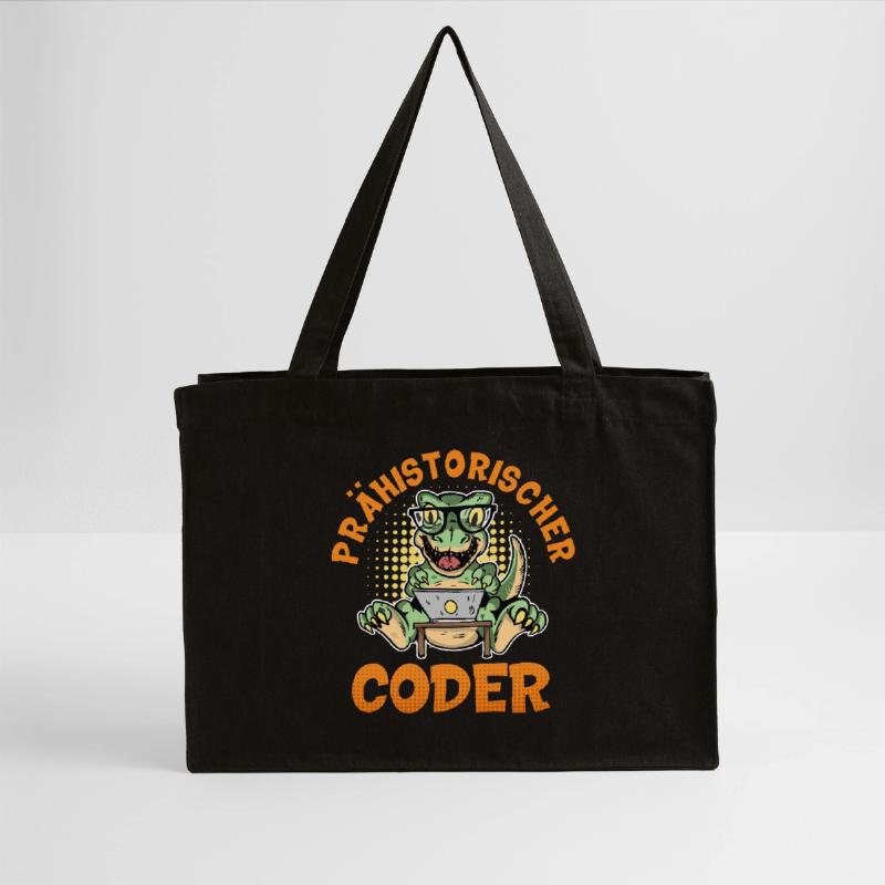 Coding PRÄHISTORISCHER CODER Lustiges Stanley/Stella recycelter Shopping Bag