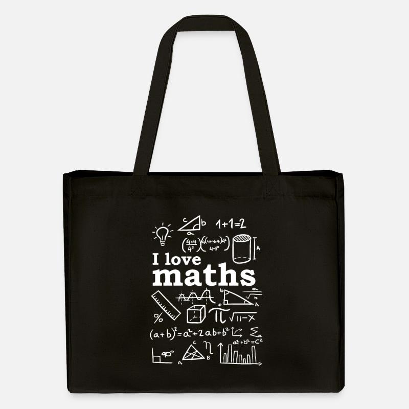 I Love Math - Stanley/Stella recycelter Shopping Bag - Schwarz