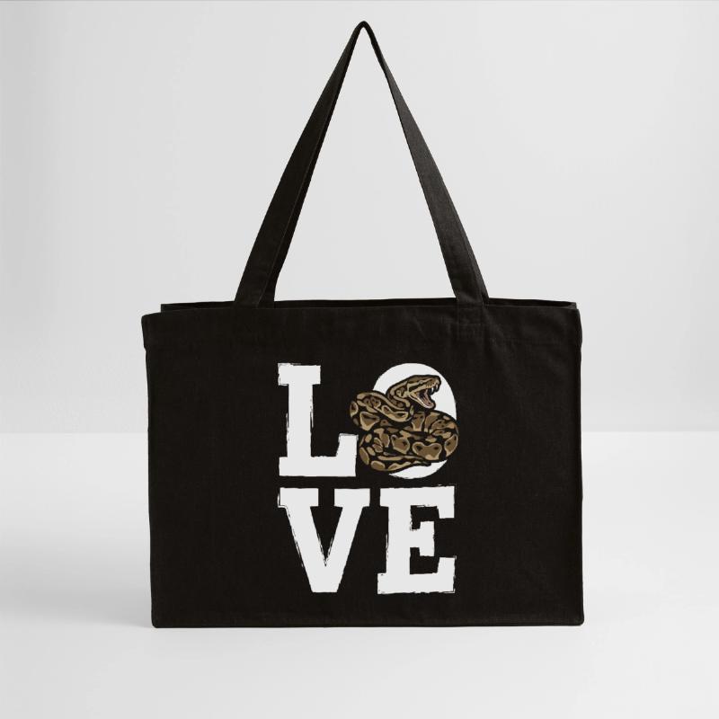 Königspython Schlangen LOVE Terrarium Python Stanley/Stella recycelter Shopping Bag