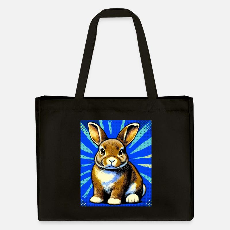 rabbit - Stanley/Stella Recycled Shopping Bag - black