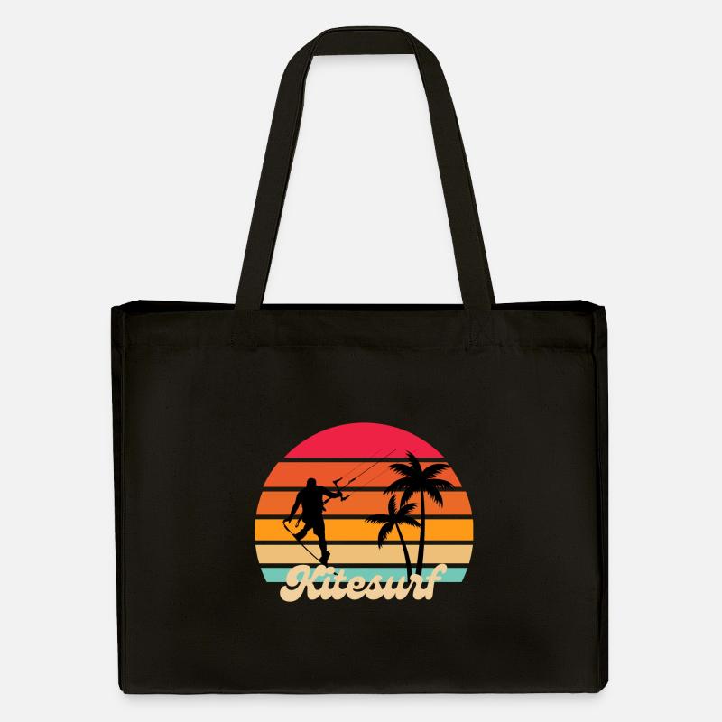 Kitesurf - Stanley/Stella Recycled Shopping Bag - black