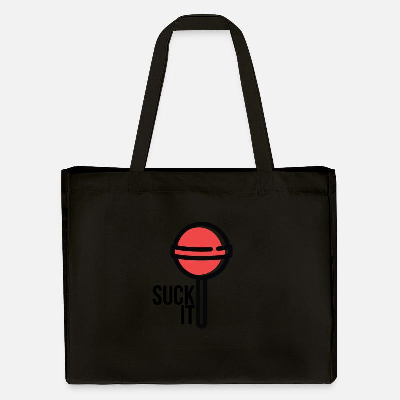 SUCK IT RED - Stanley/Stella Recycled Shopping Bag - black