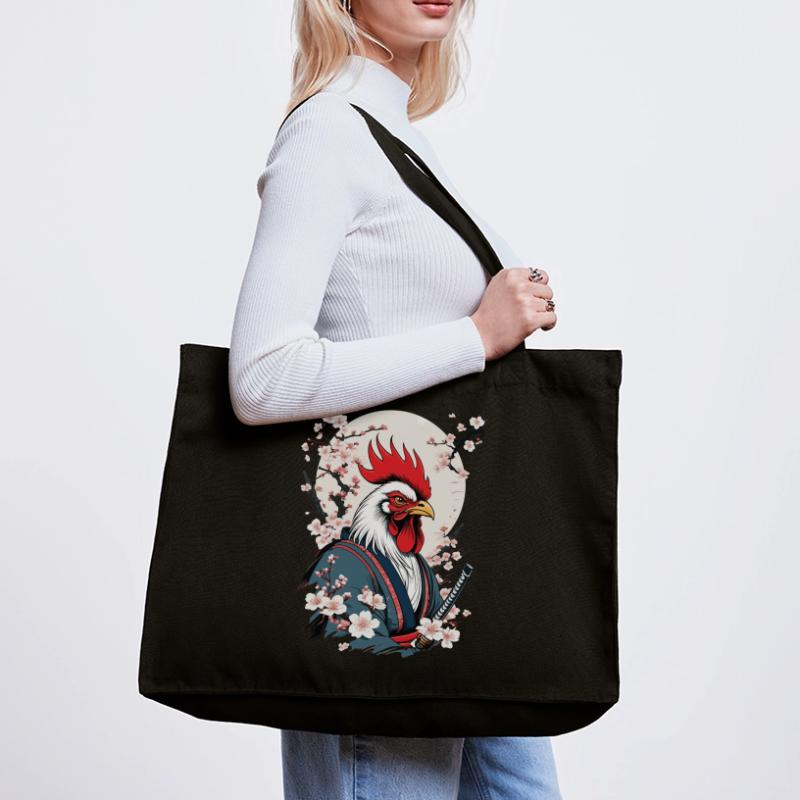 Vintage Hahn Samurai Ukiyo-E Style Design Stanley/Stella recycelter Shopping Bag