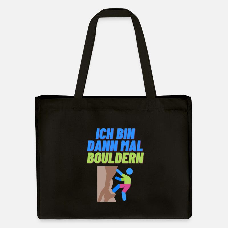 Ich bin dann mal Bouldern - Stanley/Stella recycelter Shopping Bag - Schwarz
