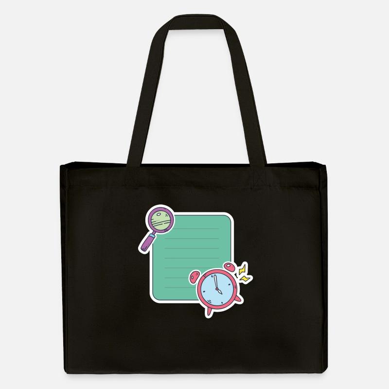 Selbstgestaltbare Schulanfangsaufkleber - Stanley/Stella recycelter Shopping Bag - Schwarz