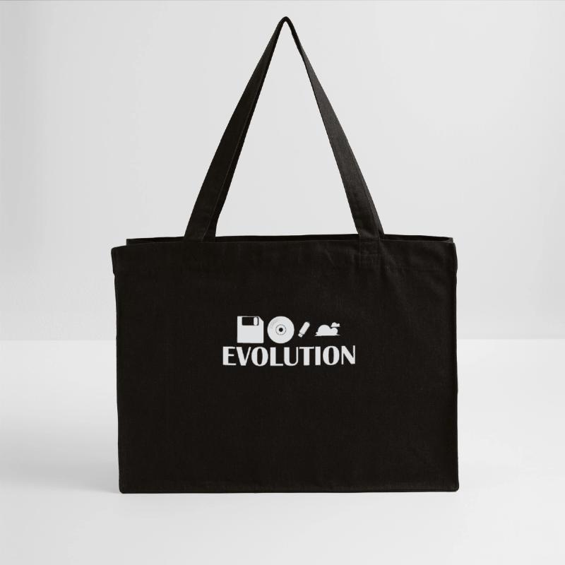 Evolution Diskette CD USB Stick Cloud Stanley/Stella recycelter Shopping Bag