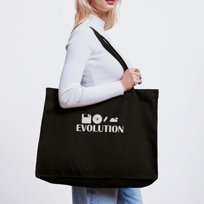 Evolution Diskette CD USB Stick Cloud Stanley/Stella recycelter Shopping Bag