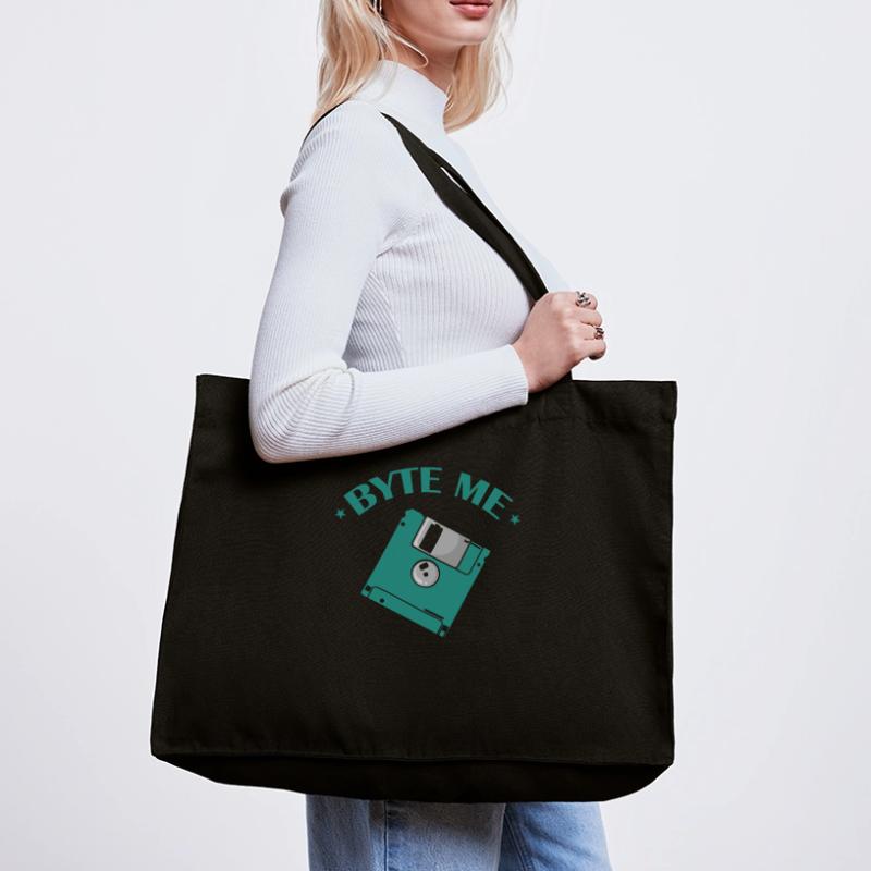Byte me Floppy Disk Floppy Disk Retro Memory Module Stanley/Stella Recycled Shopping Bag