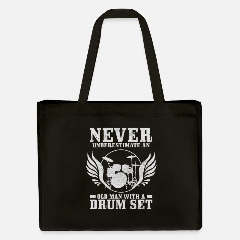 Drummer Drummer Drum Gift - Stanley/Stella Recycled Shopping Bag - black