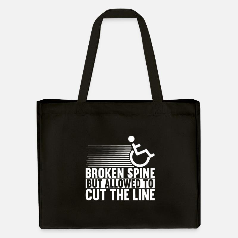 Rollstuhlfahrer Rollstuhl - Stanley/Stella recycelter Shopping Bag - Schwarz