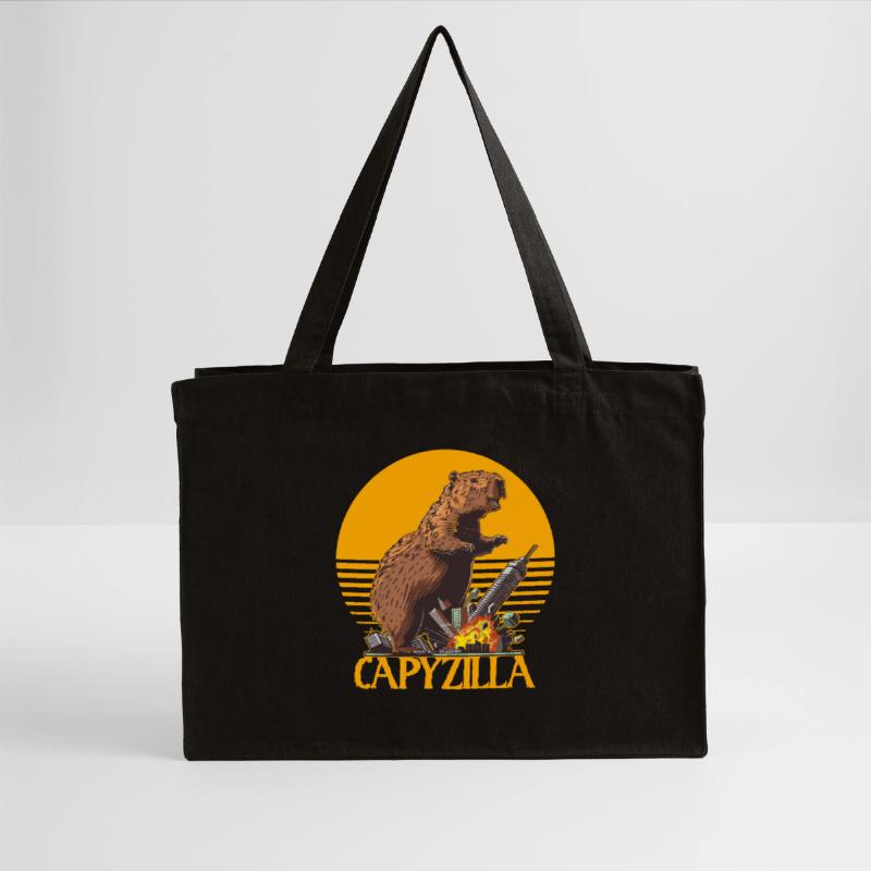 Capybara Meme - Capyzilla - rampaging monster Stanley/Stella Recycled Shopping Bag