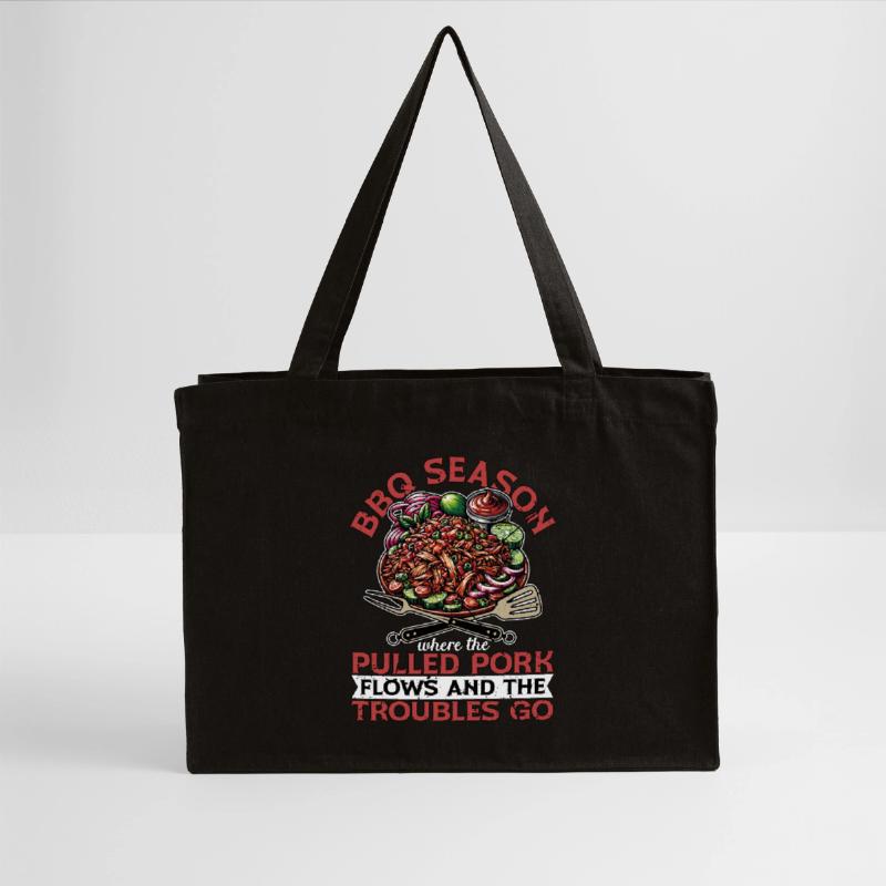 Pulled Pork BBQ Season Where The Pulled Grilling Stanley/Stella Recycled Shopping Bag