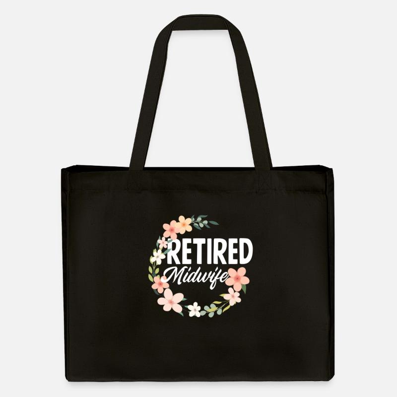Pensionering Jordemoder Blomst Drøm - Stanley/Stella recycled shopping bag - sort