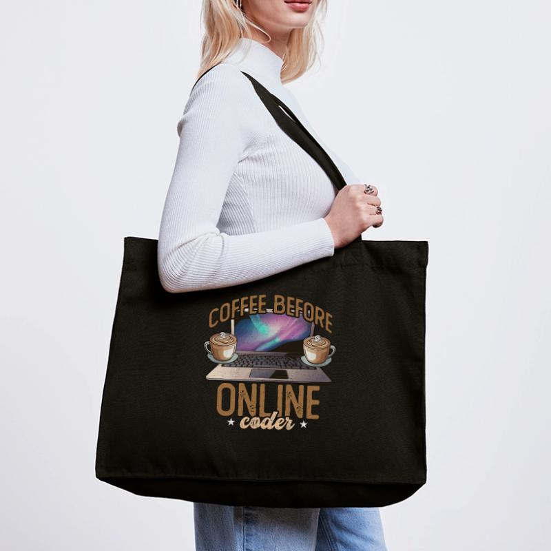 Online Coder Coffee Before Programmer Coffee Lover Stanley/Stella recycelter Shopping Bag