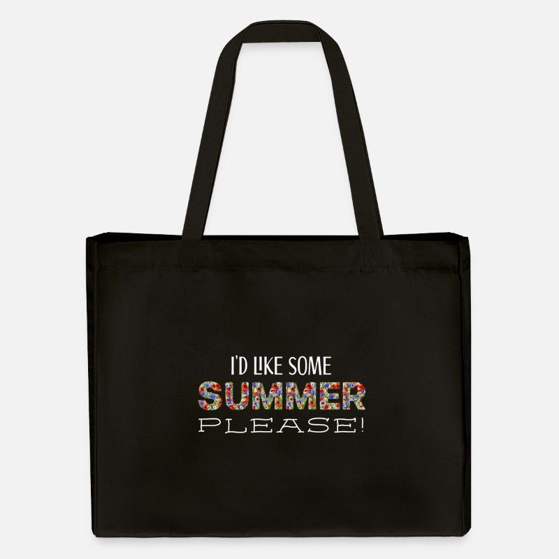 summer please ws - Stanley/Stella recycelter Shopping Bag - Schwarz