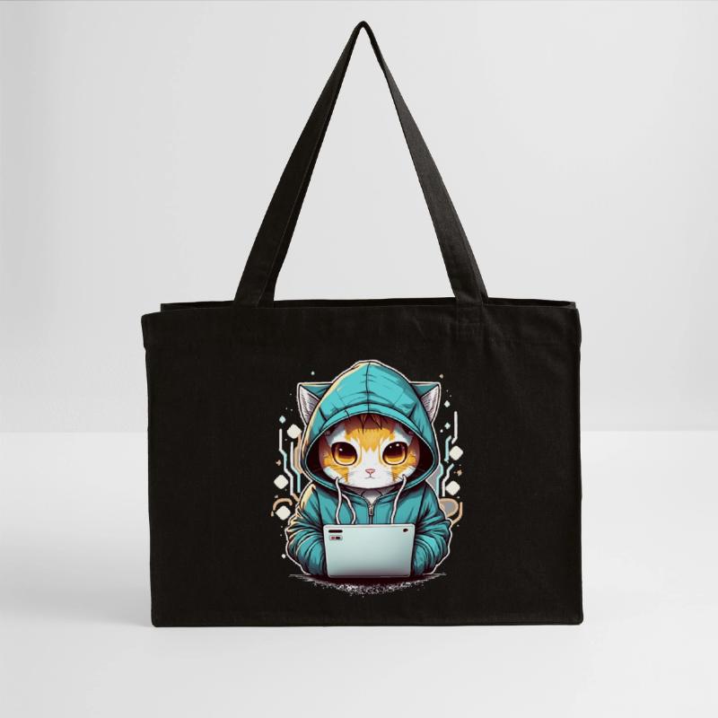 Coding cat Stanley/Stella Recycled Shopping Bag
