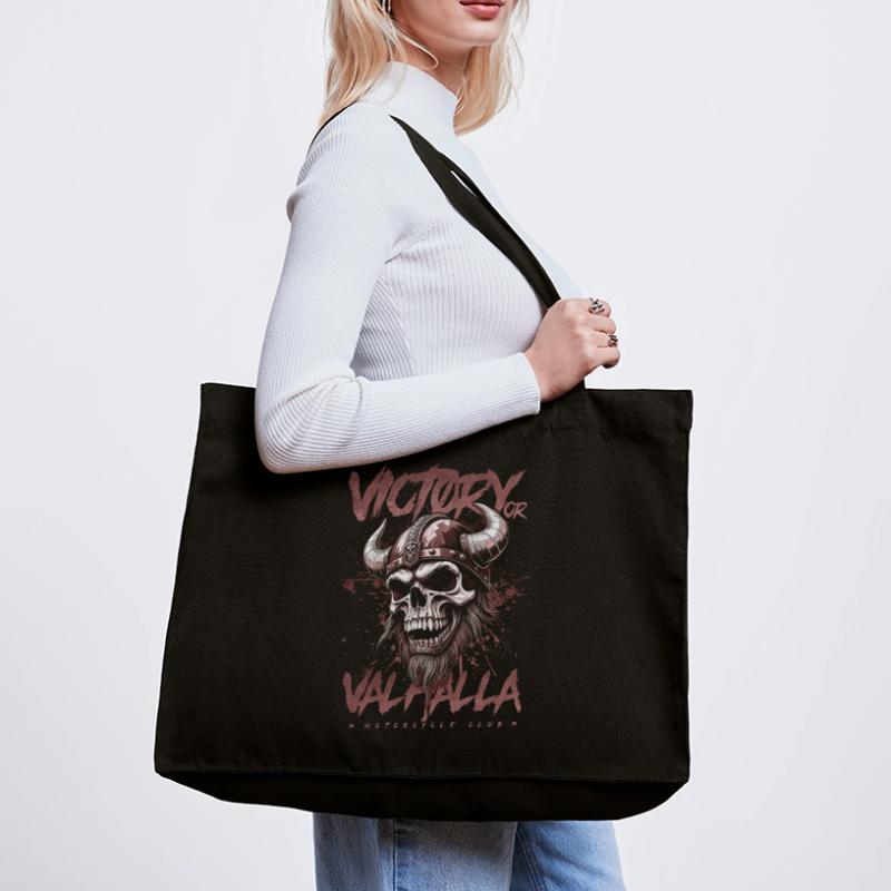 Motorrad Nordische Wikinger Sieg Oder Walhalla Stanley/Stella recycelter Shopping Bag