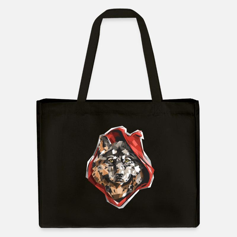 Animal Red Ridin Wolf Pun Design Graphique - Cabas recyclé Stanley/Stella - noir