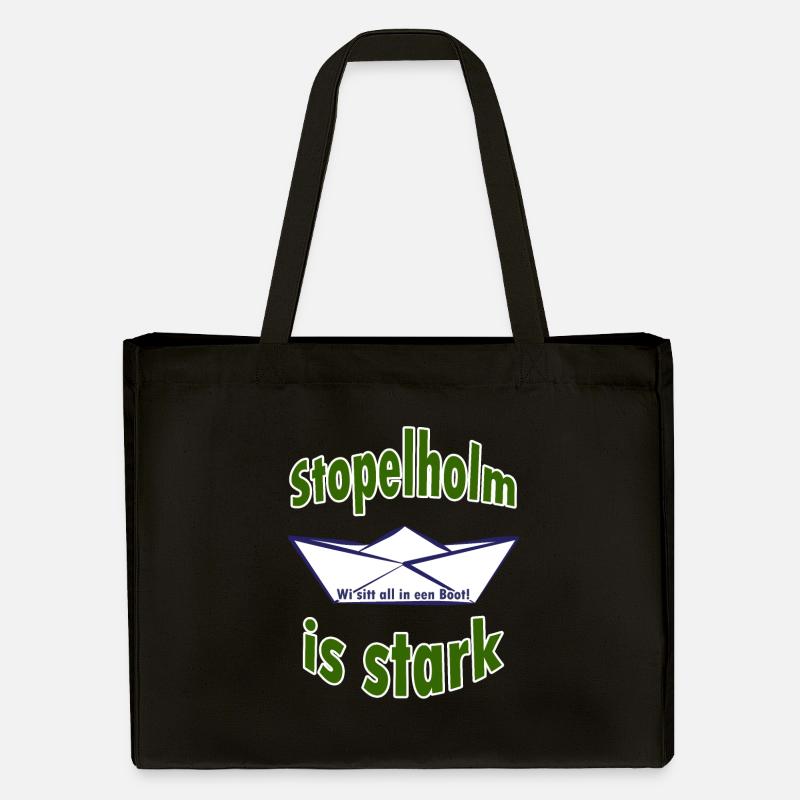 Stopelholm est fort - Wi sitt all in een Boot ! - Cabas recyclé Stanley/Stella - noir