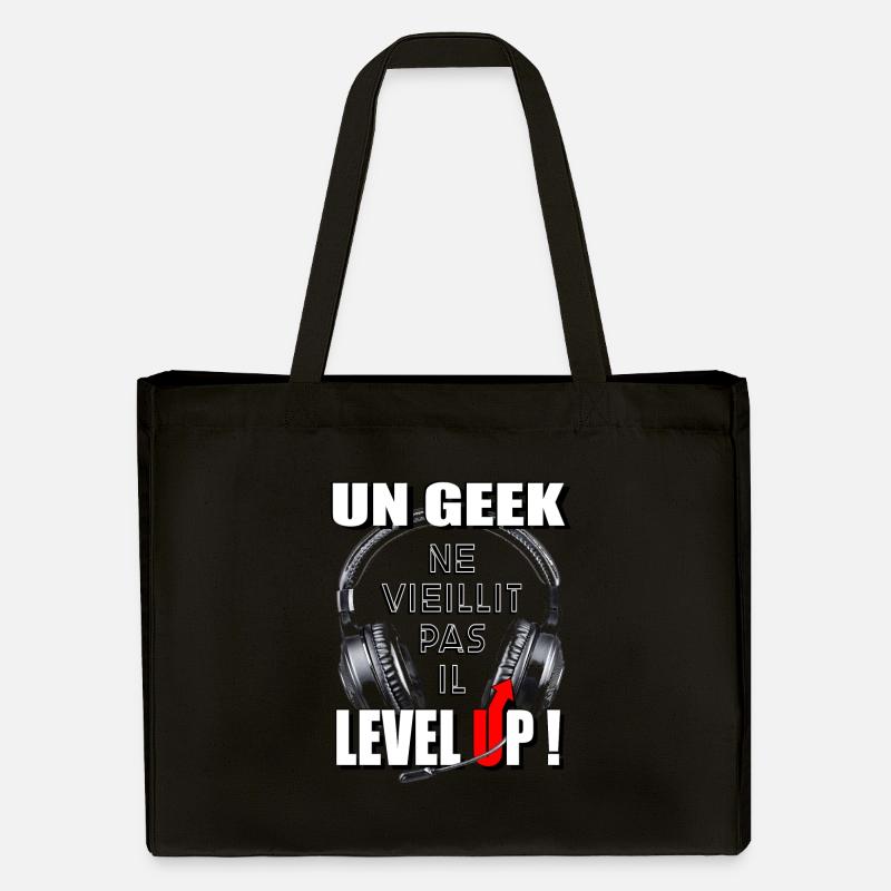 Un geek ne vieillit pas... (Casque) - Cabas recyclé Stanley/Stella - noir