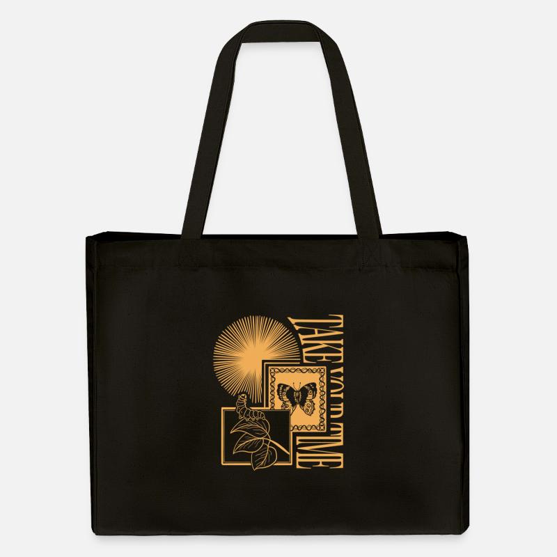 take your time - Stanley/Stella Recycled Shopping Bag - black