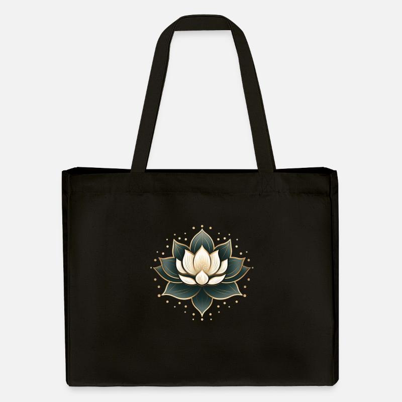 Lotusblüte - Stanley/Stella recycelter Shopping Bag - Schwarz