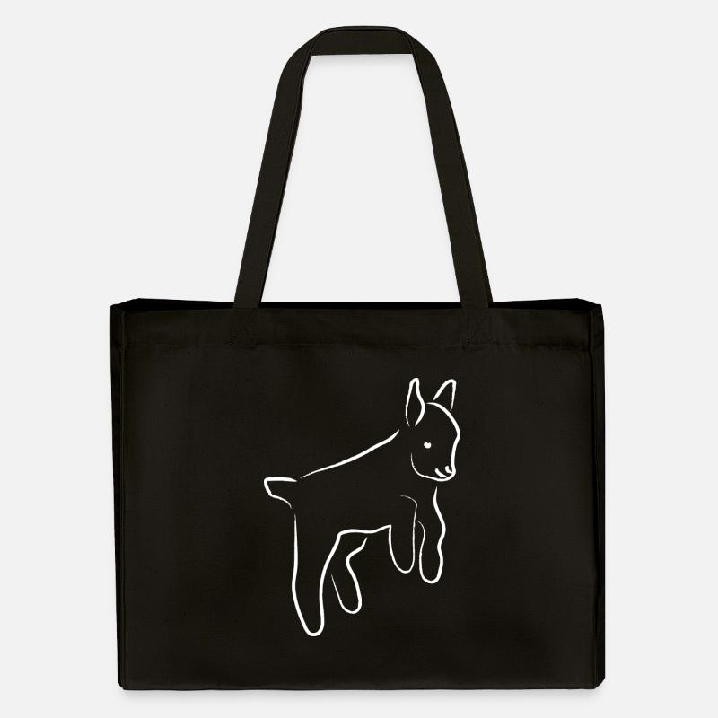 Ziege weiß /Goat white - Stanley/Stella recycelter Shopping Bag - Schwarz