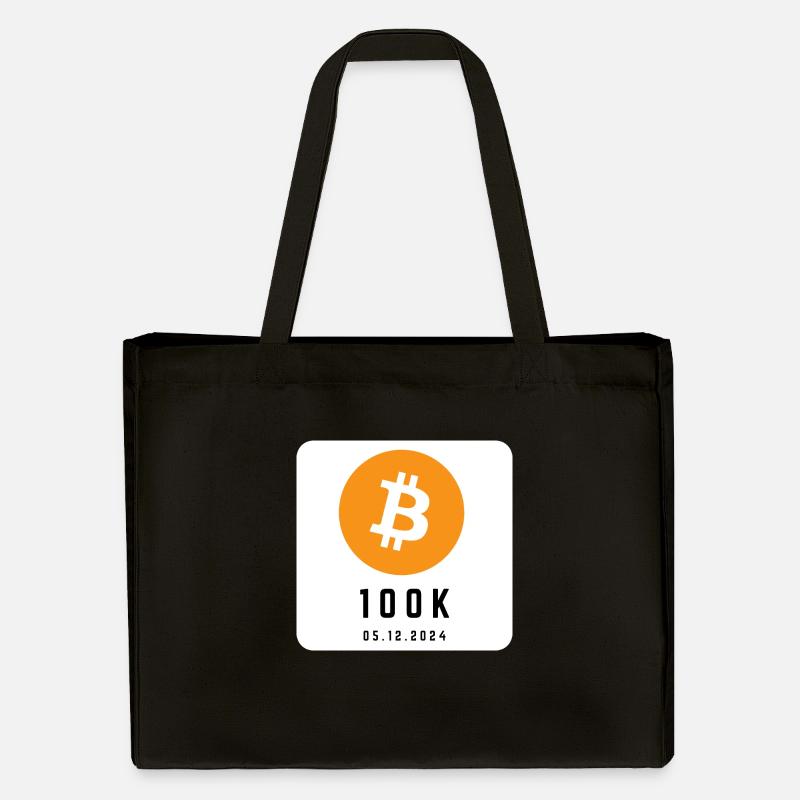 Crypto - Bitcoin goes 100k - Stanley/Stella recycelter Shopping Bag - Schwarz
