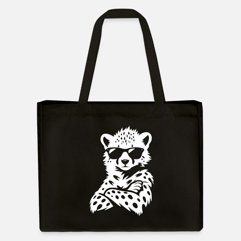 Guépard cool – Lunettes de soleil et bras croisés - Cabas recyclé Stanley/Stella - noir