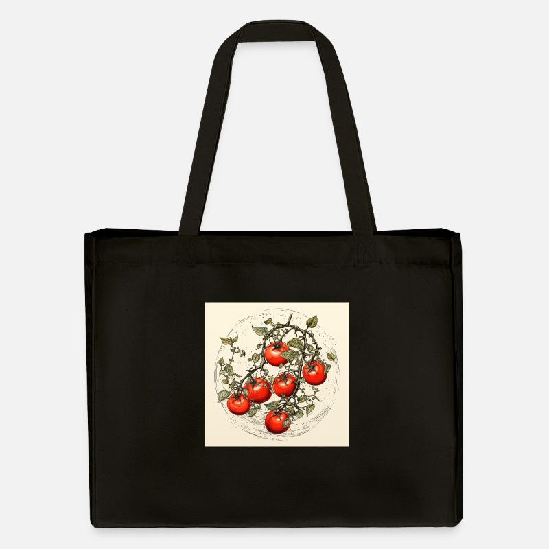 Tomatoes - Stanley/Stella Recycled Shopping Bag - black