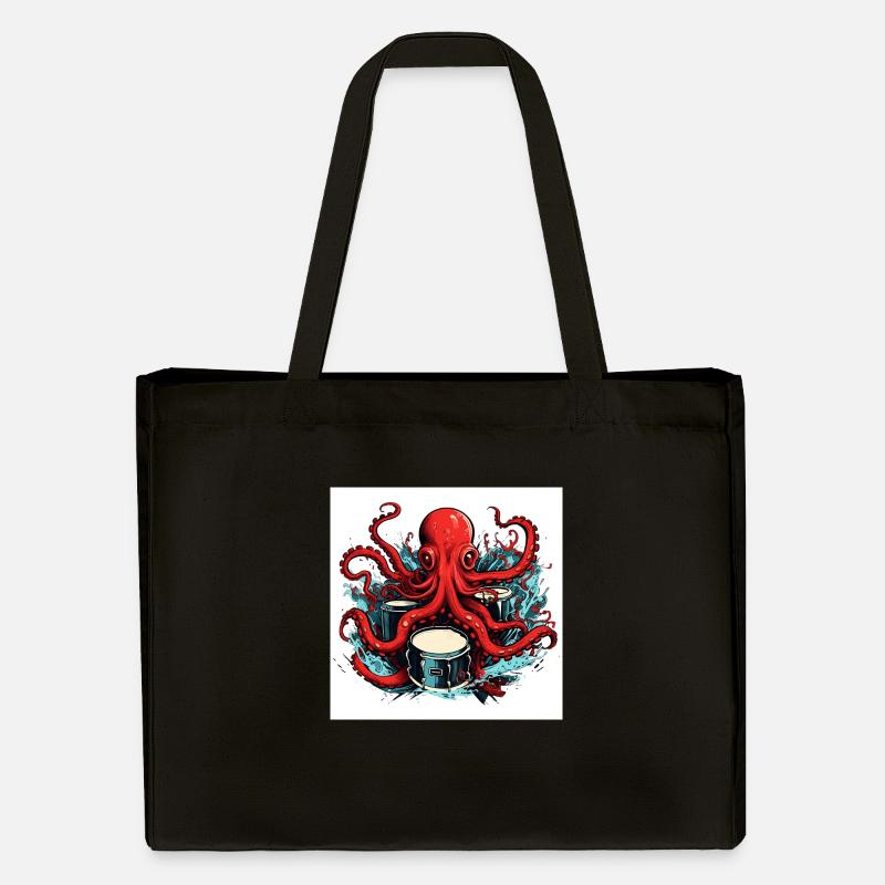 Octopus drums (no2) - Cabas recyclé Stanley/Stella - noir