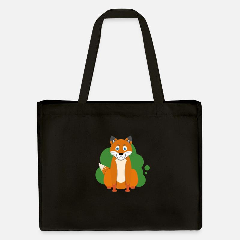 Cartoon fox splash - Stanley/Stella Recycled Shopping Bag - black