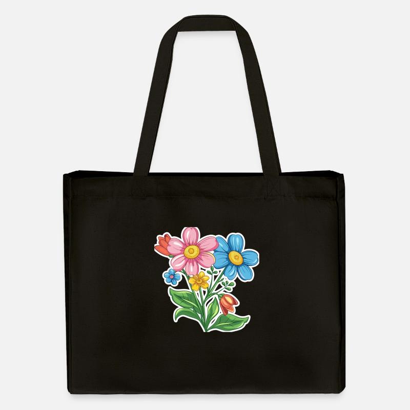 Fleurs - Cabas recyclé Stanley/Stella - noir