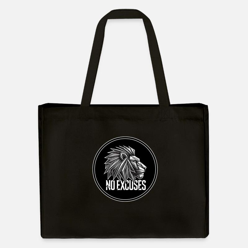 NO EXCUSES - Stanley/Stella recycelter Shopping Bag - Schwarz