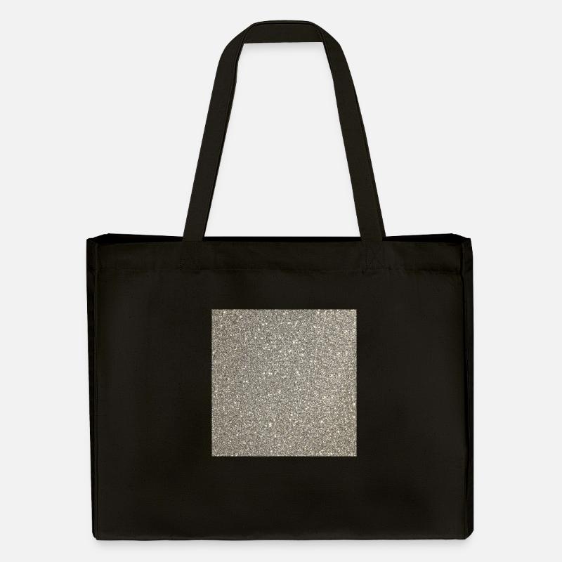 Falscher Glitzer Print Hintergrund Gold Silber - Stanley/Stella recycelter Shopping Bag - Schwarz