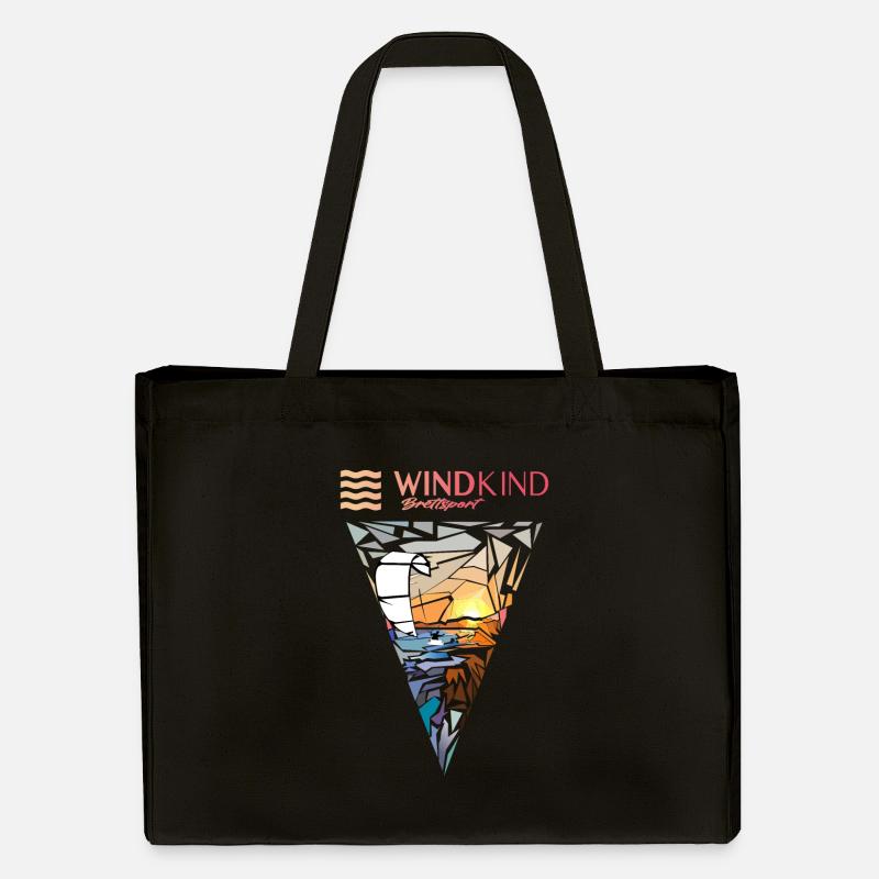 Kitesurfer - Stanley/Stella recycelter Shopping Bag - Schwarz