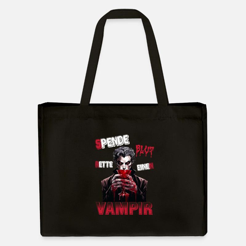 Donate Blood Save a Vampire Comic Version - Stanley/Stella Recycled Shopping Bag - black