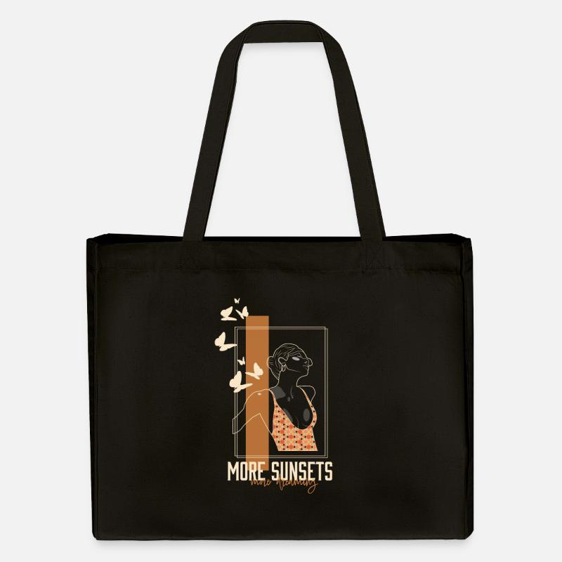 Sunset - Stanley/Stella recycelter Shopping Bag - Schwarz