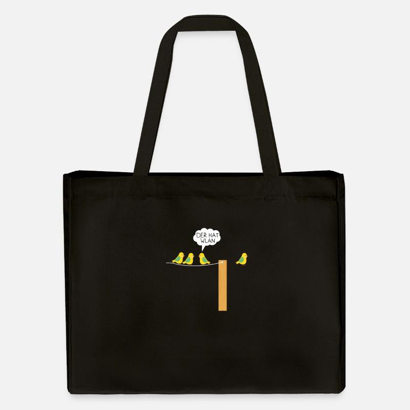 Der hat WLAN - Stanley/Stella recycelter Shopping Bag - Schwarz