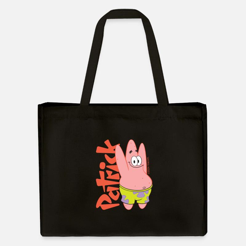 Spongebob Squarepants Patrick Character Design - Stanley/Stella Recycled Shopping Bag - black