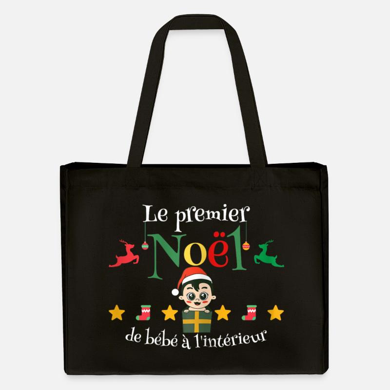 Le Premier Noel De Bébé À L’interieur Future Maman - Cabas recyclé Stanley/Stella - noir
